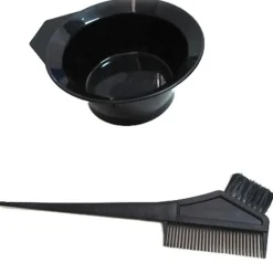 KIT COLORAZIONE CAPELLI TINTA TINTURA CIOTOLA PETTINE PENNELLO PARRUCCHIERE CASA