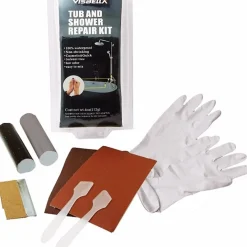 KIT COMPLETO RIPARAZIONE TUBO TUBI RESINA PERDITE BAGNO VASCA DOCCIA TEMPERATURE