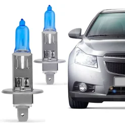 KIT COPPIA LUCI FARI PER AUTO H1 8500K 12V 100W XENON HALOGEN BULB