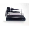 KIT COPPIA MICROFONI PROFESSIONALI WIRELESS CON CENTRALINA FM BICANALE C-05