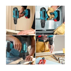 KIT DA 100 PEZZI COMPLETO DI ATTREZZI CON TRAPANO AVVITATORE A BATTERIA VALIGIETTA