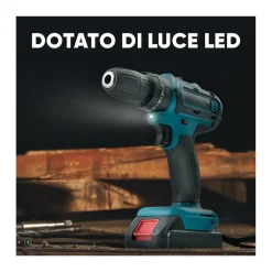 KIT DA 100 PEZZI COMPLETO DI ATTREZZI CON TRAPANO AVVITATORE A BATTERIA VALIGIETTA