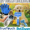 KIT DELLE COCCOLE TRUE TOUCH + PETZOOM + ASPIRAPELI PER LA PULIZIA CANI E GATTI