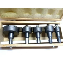 KIT DI 5 FRESE A TAZZA HSS DENTI IN METALLO DURO DA 18 30 32 35 55 MM PER MURO