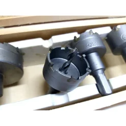 KIT DI 5 FRESE A TAZZA HSS DENTI IN METALLO DURO DA 18 30 32 35 55 MM PER MURO