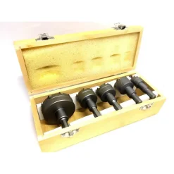 KIT DI 5 FRESE A TAZZA HSS DENTI IN METALLO DURO DA 18 30 32 35 55 MM PER MURO