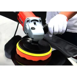 KIT DI 6 SPUGNE DISCO VELCRO LUCIDANTE CON ADATTATORE PER LUCIDATURA AUTO 3 5 6