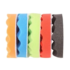 KIT DI 6 SPUGNE DISCO VELCRO LUCIDANTE CON ADATTATORE PER LUCIDATURA AUTO 3 5 6