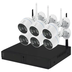KIT DI 6 TELECAMERE DI VIDEOSORVEGLIANZA IP WIFI 1080P IP66 CON NVR TV-6125HE 8+6