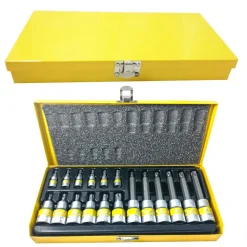 KIT DI BUSSOLE ESAGONALI 18 PEZZI CROMO VANADIO HELVED HLD10119 IN ACCIAIO CROMO