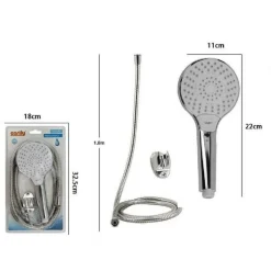 KIT DOCCETTA 69330 DOCCINO SOFFIONE BAGNO DOCCIA TASTO SELECT LACCIO 1,8MT STAFFA