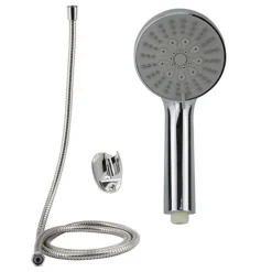 KIT DOCCETTA BAGNO DOCCINO TONDO SOFFIONE DOCCIA CON LACCIO 1,8MT STAFFA 69043