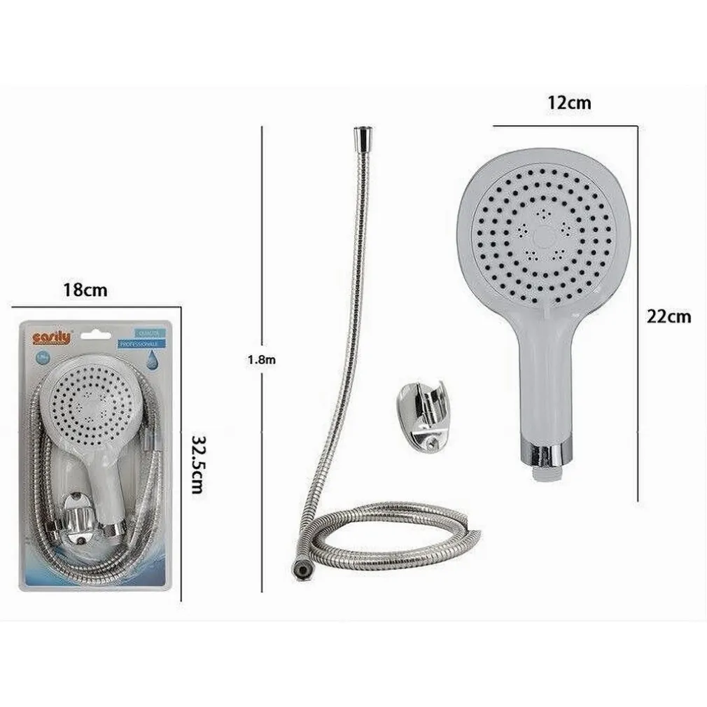 KIT DOCCETTA DOCCINO MULTIGETTO BAGNO SOFFIONE DOCCIA LACCIO 1,8 MT STAFFA 69342