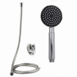 KIT DOCCETTA DOCCINO ROTONDO SOFFIONE BAGNO DOCCIA CON LACCIO 1,8MT STAFFA 69296