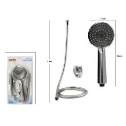 KIT DOCCETTA DOCCINO SOFFIONE DOCCIA BAGNO MULTIGETTO LACCIO 1,8MT STAFFA 69108