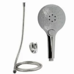 KIT DOCCETTA DOCCINO SOFFIONE TONDO DOCCIA CON LACCIO 1,8MT STAFFA 69110 BAGNO