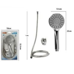 KIT DOCCETTA DOCCINO SOFFIONE DOCCIA BAGNO TONDO CON LACCIO 1,8 MT STAFFA 69322