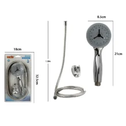 KIT DOCCETTA DOCCINO SOFFIONE DOCCIA TONDO CON LACCIO 1,8MT STAFFA 69294 BAGNO