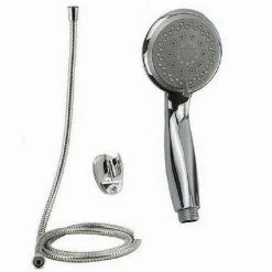 KIT DOCCETTA DOCCINO SOFFIONE BAGNO DOCCIA TONDO LACCIO 1,8 METRI STAFFA 69344