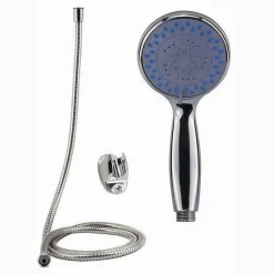 KIT DOCCETTA DOCCINO SOFFIONE BAGNO DOCCIA TONDO CON LACCIO 1,8MT STAFFA 69059