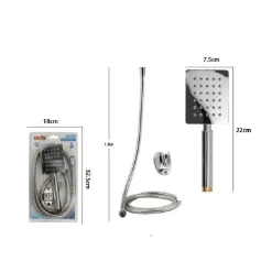 KIT DOCCETTA DOCCINO SOFFIONE BAGNO DOCCIA RETTANGOLARE LACCIO 1,8MT 69336 STAFFA