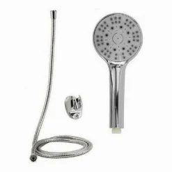 KIT DOCCETTA DOCCINO SOFFIONE BAGNO DOCCIA TONDA CON LACCIO 1,8 MT STAFFA 69316