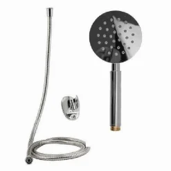 KIT DOCCETTA DOCCINO SOFFIONE BAGNO DOCCIA TONDO CON LACCIO 1,8 MT STAFFA 69338