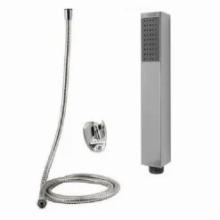 KIT DOCCETTA DOCCINO SQUADRATA BAGNO SOFFIONE DOCCIA LACCIO 1,8 MT STAFFA 69302