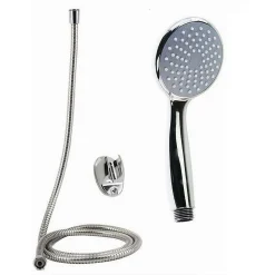 KIT DOCCETTA DOCCINO TONDO SOFFIONE DOCCIA BAGNO CON LACCIO 1,5 MT STAFFA 79976