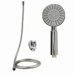 KIT DOCCETTA DOCCINO TONDO SOFFIONE DOCCIA CON LACCIO 1,8 MT STAFFA BAGNO 69071