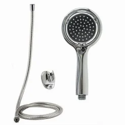 KIT DOCCETTA DOCCINO TONDO SOFFIONE DOCCIA CON LACCIO 1,8 MT STAFFA BAGNO 59169
