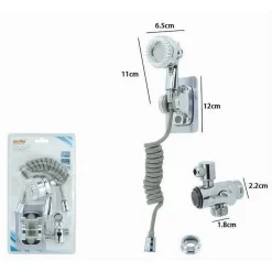 KIT DOCCETTA PER LAVANDINO DOCCIA BAGNO CON SUPPORTO STAFFA DEVIATORE LACCIO 87500