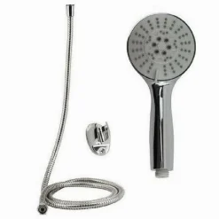 KIT DOCCETTA TONDA BAGNO DOCCINO SOFFIONE DOCCIA CON LACCIO 1,8MT STAFFA 69106
