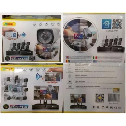 KIT DVR WIRELESS WIFI 8 CANALI SISTEMA REGISTRAZIONE CCTV HD 8 TELECAMERE Q-S8I