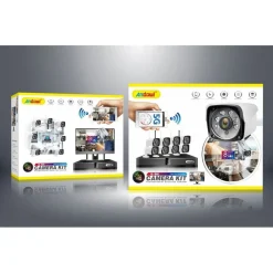 KIT DVR WIRELESS WIFI 8 CANALI SISTEMA REGISTRAZIONE CCTV HD 8 TELECAMERE Q-S8I