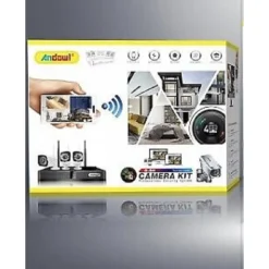 KIT DVR WIRELESS WIFI 4 CANALI SISTEMA REGISTRAZIONE CCTV HD 4 TELECAMERA Q-S4I