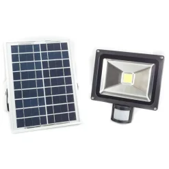 KIT FARETTO PANNELLO CON SENSORE A ENERGIA SOLARE E CREPUSCOLARE A LED COB