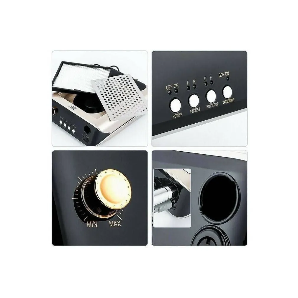 KIT FRESA UNGHIE M2 ASPIRATORE DA TAVOLO 68W MANICURE PEDICURE NAIL ART ESTETICA