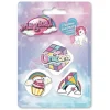 KIT GOMME PER CANCELLARE 3PZ SAGOMATE TEMA MAGICO UNICORNO CANCELLERIA BAMBINE SCUOLA 735768