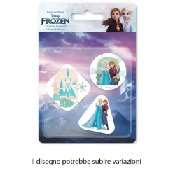 KIT GOMME PER CANCELLARE 3PZ SAGOMATE TEMA FROZEN CANCELLERIA PER BAMBINE SCUOLA 953674