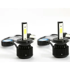 KIT H4 LAMPADE A LED CREE FULL LED 2600 LUMEN 6000K DIGITALE 12V 24V 24W AUTO