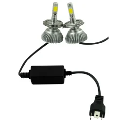 KIT H4 LAMPADE A LED CREE FULL LED 2800 LUMEN 6000K 20W LED DRIVER LUCE BIANCA