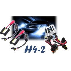 KIT HID LUCI LAMPADE LAMPADINE H4-2 XENO 6000K FARI XENON CENTRALINE PER AUTO