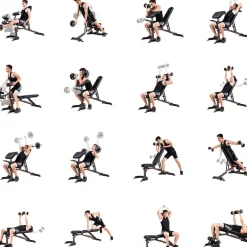 KIT 2IN1 BILANCIERE + MANUBRI CON PESI REGOLABILI COMPONIBILI PALESTRA TOT 15 KG