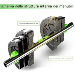 KIT 2IN1 BILANCIERE + MANUBRI CON PESI REGOLABILI COMPONIBILI PALESTRA TOT 10 KG