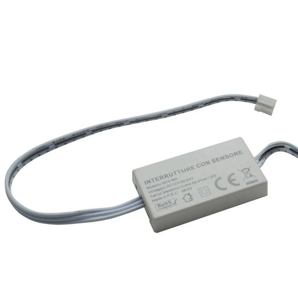 KIT MINI INTERRUTTORE SENSORE MOVIMENTO MANO LUCI LED ARMADIO ALIMENTATORE 12V 100W