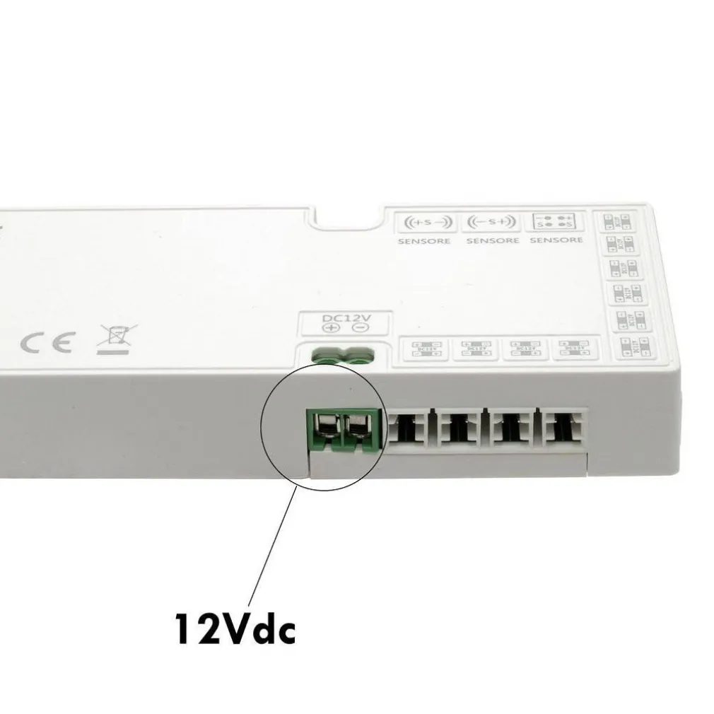 KIT MINI INTERRUTTORE SENSORE MOVIMENTO MANO LUCI LED ARMADIO ALIMENTATORE 12V 100W