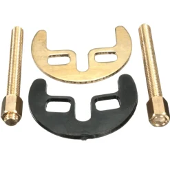 KIT MONTAGGIO FISSAGGIO RUBINETTI CON MEZZALUNA 2 FORI GUARNIZIONE E PERNI VITI