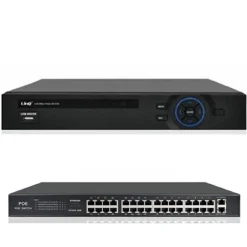 KIT NVR HD 32 CANALI + SWITCH POE 32 PORTE 1080P 500W 5 MILIONI DI PIXEL NVR3232