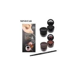KIT OCCHI SOPRACCIGLIA MINISTAR EYELINER STENCIL PENNELLO APPILCATORE GEL FORME